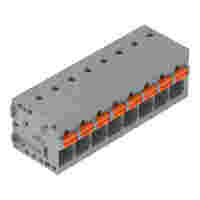 PCB terminal block; push-button; 2.5 mm²; Pin spacing 5 mm; 8-pole; Push-in CAGE CLAMP®; 2,50 mm²; gray