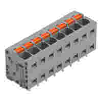 PCB terminal block; push-button; 2.5 mm²; Pin spacing 5 mm; 8-pole; Push-in CAGE CLAMP®; 2,50 mm²; gray