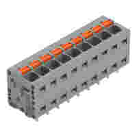 PCB terminal block; push-button; 2.5 mm²; Pin spacing 5 mm; 9-pole; Push-in CAGE CLAMP®; 2,50 mm²; gray