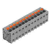 PCB terminal block; push-button; 2.5 mm²; Pin spacing 5 mm; 12-pole; Push-in CAGE CLAMP®; 2,50 mm²; gray