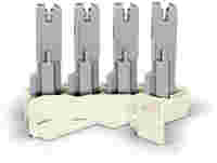 Snap-on type female connector; without ground contact; 4-pole; 1,00 mm²; gray/white