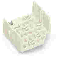 Conductor support, base; with direct ground contact; with snap-in mounting feet; 7-pole; 2,50 mm²; white