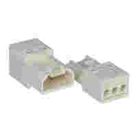 Female connector; without ground contact; 5-pole; white