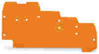 End and intermediate plate; 1 mm thick; for quadruple-deck terminal blocks; orange