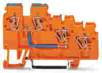 3-conductor sensor supply terminal block; Internal commoning, 9 A; with colored conductor entries; 2.5 mm²; CAGE CLAMP®; 2,50 mm²; orange