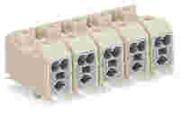 Power supply connector; without push-buttons; with snap-in mounting feet; without ground contact; 1-pole; white
