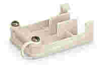 Strain relief support; for 272 Series; for multicore cables; 3-pole; with clamp; white