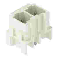 THT male header; 1.0 x 1.0 mm solder pin; straight 90°; 100% protected against mismating; Pin spacing 7.5 mm; 2-pole; light gray