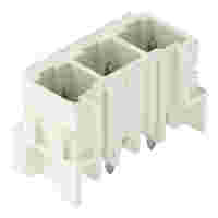 THT male header; 1.0 x 1.0 mm solder pin; straight 90°; 100% protected against mismating; Pin spacing 7.5 mm; 3-pole; light gray