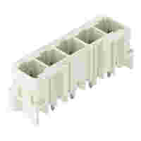 THT male header; 1.0 x 1.0 mm solder pin; straight 90°; 100% protected against mismating; Pin spacing 7.5 mm; 5-pole; light gray