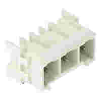 THT male header; 1.0 x 1.0 mm solder pin; angled 0°; 100% protected against mismating; Pin spacing 7.5 mm; 3-pole; light gray