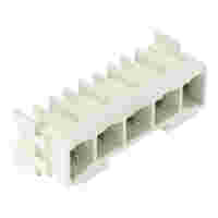 THT male header; 1.0 x 1.0 mm solder pin; angled 0°; 100% protected against mismating; Pin spacing 7.5 mm; 5-pole; light gray