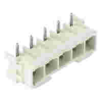 THT male header; 1.0 x 1.0 mm solder pin; angled 180°; 100% protected against mismating; Pin spacing 7.5 mm; 5-pole; light gray