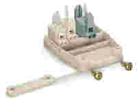 Male connector; with strain relief; 3-pole; 1,00 mm²; white/gray