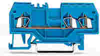 3-conductor through terminal block; 1.5 mm²; suitable for Ex i applications; center marking; for DIN-rail 35 x 15 and 35 x 7.5; CAGE CLAMP®; 1,50 mm²; blue