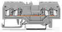 4-conductor through terminal block; 1.5 mm²; center marking; for DIN-rail 35 x 15 and 35 x 7.5; CAGE CLAMP®; 1,50 mm²; gray