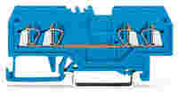 4-conductor through terminal block; 1.5 mm²; suitable for Ex i applications; center marking; for DIN-rail 35 x 15 and 35 x 7.5; CAGE CLAMP®; 1,50 mm²; blue