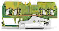 4-conductor ground terminal block; 1.5 mm²; center marking; for DIN-rail 35 x 15 and 35 x 7.5; CAGE CLAMP®; 1,50 mm²; green-yellow