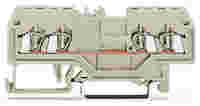 4-conductor through terminal block; 1.5 mm²; suitable for Ex e II applications; center marking; for DIN-rail 35 x 15 and 35 x 7.5; CAGE CLAMP®; 1,50 mm²; light gray