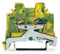 2-conductor ground terminal block; 2.5 mm²; lateral marker slots; for DIN-rail 35 x 15 and 35 x 7.5; CAGE CLAMP®; 2,50 mm²; green-yellow