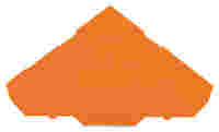 End and intermediate plate; 1 mm thick; for triple-deck terminal blocks; orange