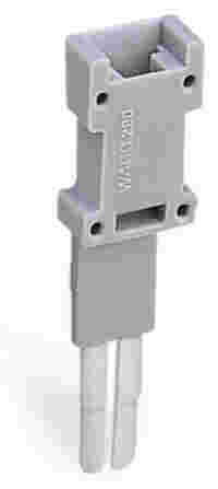 Test plug module; modular; suitable for all WAGO 280 and 780 Series rail-mounted terminal blocks with jumper slots in the current bar; gray