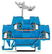 Double-deck terminal block; Through/through terminal block; suitable for Ex i applications; for DIN-rail 35 x 15 and 35 x 7.5; 2.5 mm²; CAGE CLAMP®; 2,50 mm²; blue/blue