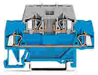 Double-deck terminal block; for DIN-rail 35 x 15 and 35 x 7.5; 2.5 mm²; CAGE CLAMP®; 2,50 mm²; blue/gray