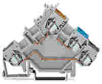 3-conductor sensor terminal block; with colored conductor entries; 2.5 mm²; CAGE CLAMP®; 2,50 mm²; gray