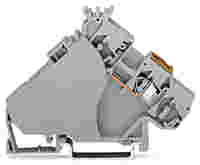 3-conductor sensor/actuator terminal block; with colored conductor entries; 2.5 mm²; CAGE CLAMP®; 2,50 mm²; gray
