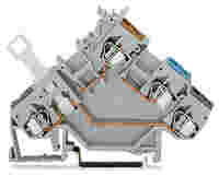 3-conductor sensor terminal block; with colored conductor entries; 2.5 mm²; CAGE CLAMP®; 2,50 mm²; gray