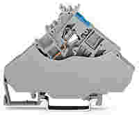 2-conductor actuator supply terminal block; with colored conductor entries; 2.5 mm²; CAGE CLAMP®; 2,50 mm²; gray
