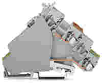 2-conductor actuator supply terminal block; with colored conductor entries; 2.5 mm²; CAGE CLAMP®; 2,50 mm²; gray