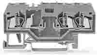 WAGO 3-conductor carrier terminal block; for DIN-rail 35 x 15 and 35 x 7.5; 2.5 mm²; CAGE CLAMP®; 2,50 mm²; gray
