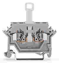 Disconnect terminal block; 2-conductor; 5 mm wide; gray