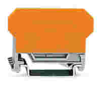 WAGO Terminal block for pluggable modules; 6-pole; with 2-conductor terminal blocks; with orange separator; for DIN-rail 35 x 15 and 35 x 7.5; 2.5 mm²; CAGE CLAMP®; 2,50 mm²; gray