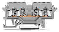 4-conductor through terminal block; 2.5 mm²; lateral marker slots; for DIN-rail 35 x 15 and 35 x 7.5; CAGE CLAMP®; 2,50 mm²; gray
