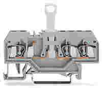 Disconnect terminal block; center marking; 3-conductor; 5 mm wide; gray