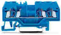 3-conductor through terminal block; 2.5 mm²; suitable for Ex i applications; center marking; for DIN-rail 35 x 15 and 35 x 7.5; CAGE CLAMP®; 2,50 mm²; blue