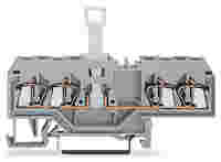 Disconnect terminal block; center marking; 4-conductor; 5 mm wide; orange