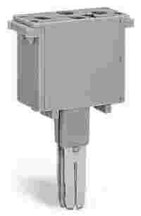 Empty component plug housing; 10 mm wide; Type 4; 2-pole; gray