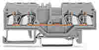 4-conductor through terminal block; 2.5 mm²; center marking; for DIN-rail 35 x 15 and 35 x 7.5; CAGE CLAMP®; 2,50 mm²; red