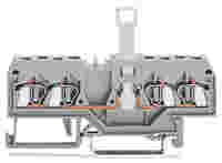 Disconnect terminal block; center marking; 4-conductor; 5 mm wide; gray