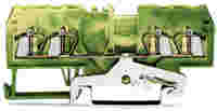 4-conductor ground terminal block; 2.5 mm²; center marking; for DIN-rail 35 x 15 and 35 x 7.5; CAGE CLAMP®; 2,50 mm²; green-yellow