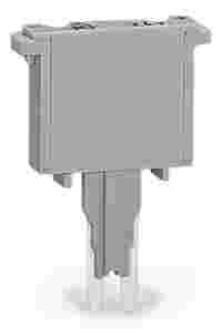Fuse plug; with soldered miniature fuse; 500 mA FF; 5 mm wide; gray