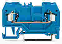 WAGO 2-conductor through terminal block; 2.5 mm²; suitable for Ex i applications; center marking; for DIN-rail 35 x 15 and 35 x 7.5; CAGE CLAMP®; 2,50 mm²; blue
