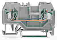 WAGO 2-conductor through terminal block; 2.5 mm²; center marking; for DIN-rail 35 x 15 and 35 x 7.5; CAGE CLAMP®; 2,50 mm²; yellow