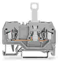 WAGO Disconnect terminal block; center marking; 2-conductor; 5 mm wide; gray