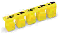 WAGO Protective warning marker; for 5 terminal blocks; with high-voltage symbol, black; yellow
