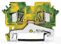 2-conductor ground terminal block; 4 mm²; lateral marker slots; for DIN-rail 35 x 15 and 35 x 7.5; CAGE CLAMP®; 4,00 mm²; green-yellow